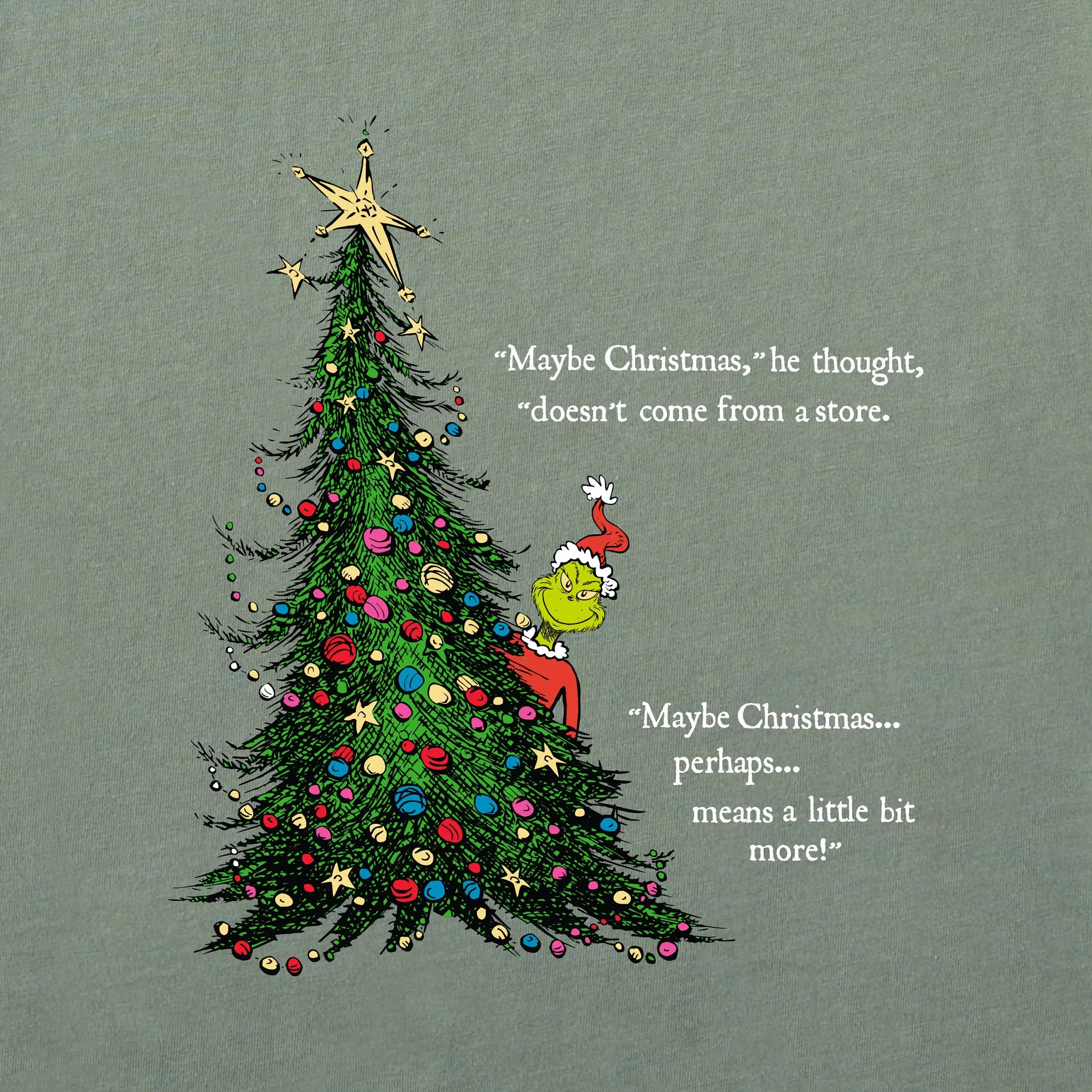 Women's Grinch Christmas Means More Long Sleeve Crusher Tee Life is Good