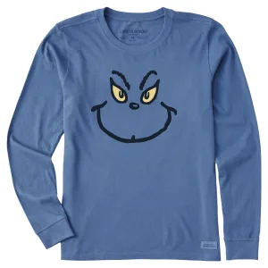 Women's Grinch Grin Long Sleeve Crusher Tee Life is Good