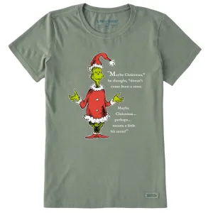 Women's Grinch Meaning of Christmas Short Sleeve Crusher Tee Life is Good