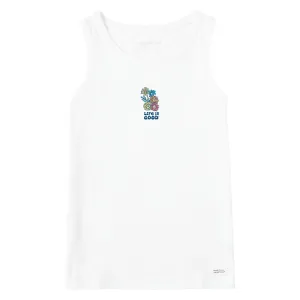 Women's Groovy Flowers Crusher Tank Life is Good