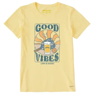 Women's Groovy Harpoon Good Vibes Short Sleeve Crusher Tee Life is Good