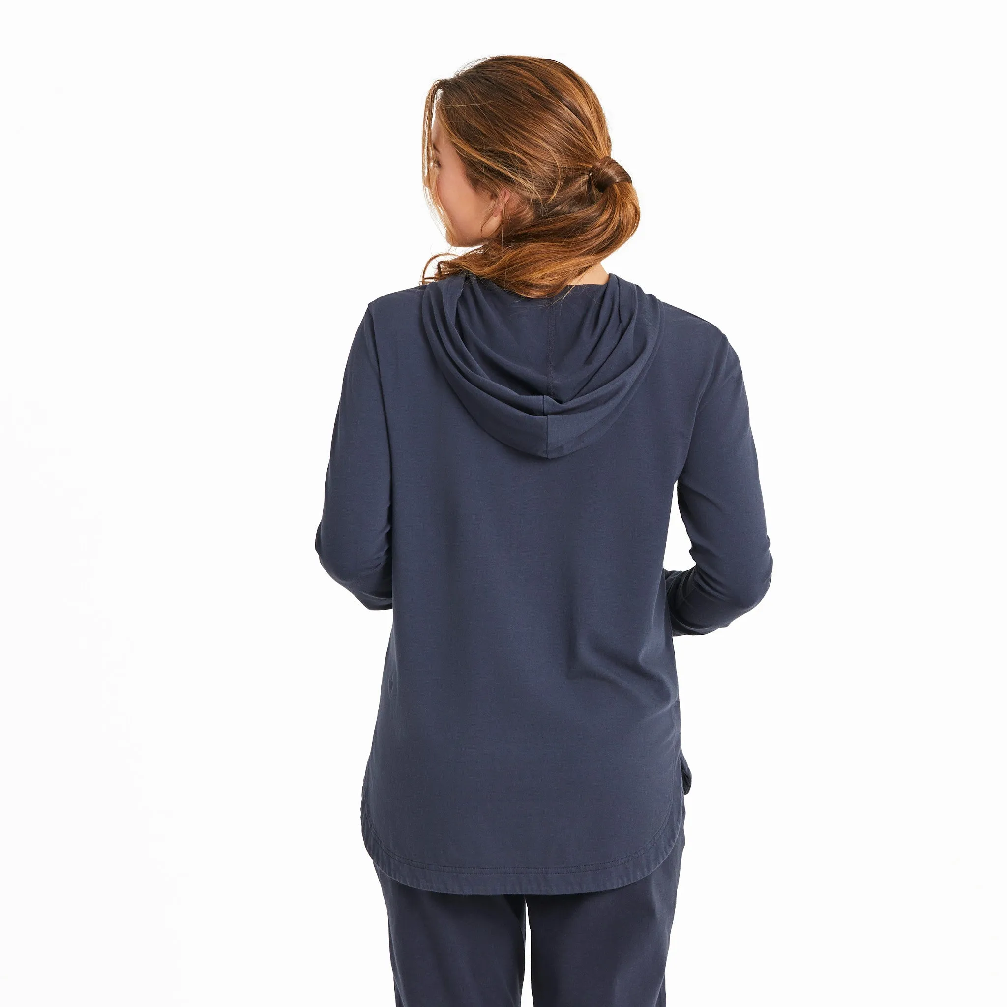 Women's Groovy Hello Sunshine Crusher-FLEX Hoodie Tunic Life is Good