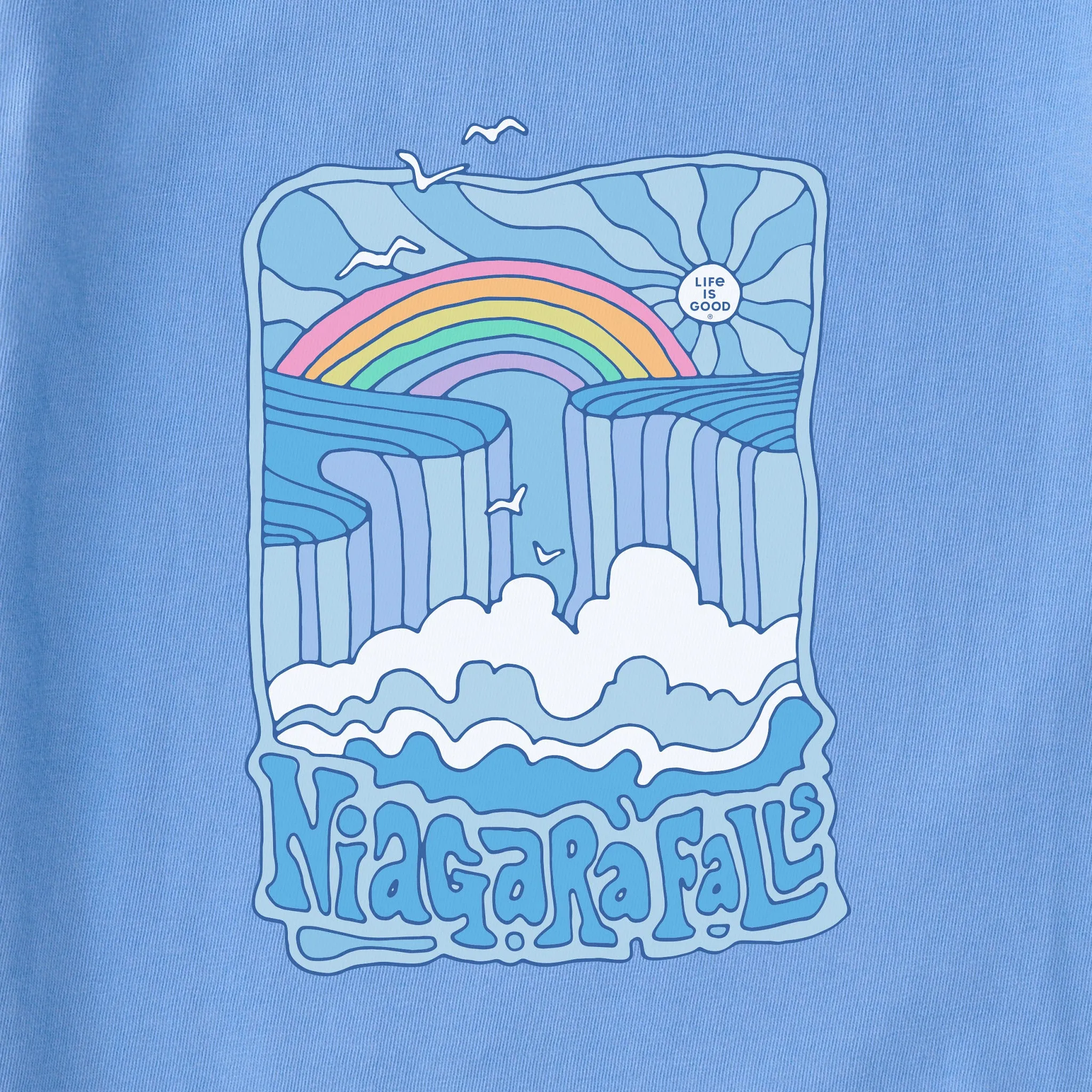 Women's Groovy Niagara Falls Short Sleeve Tee Life is Good