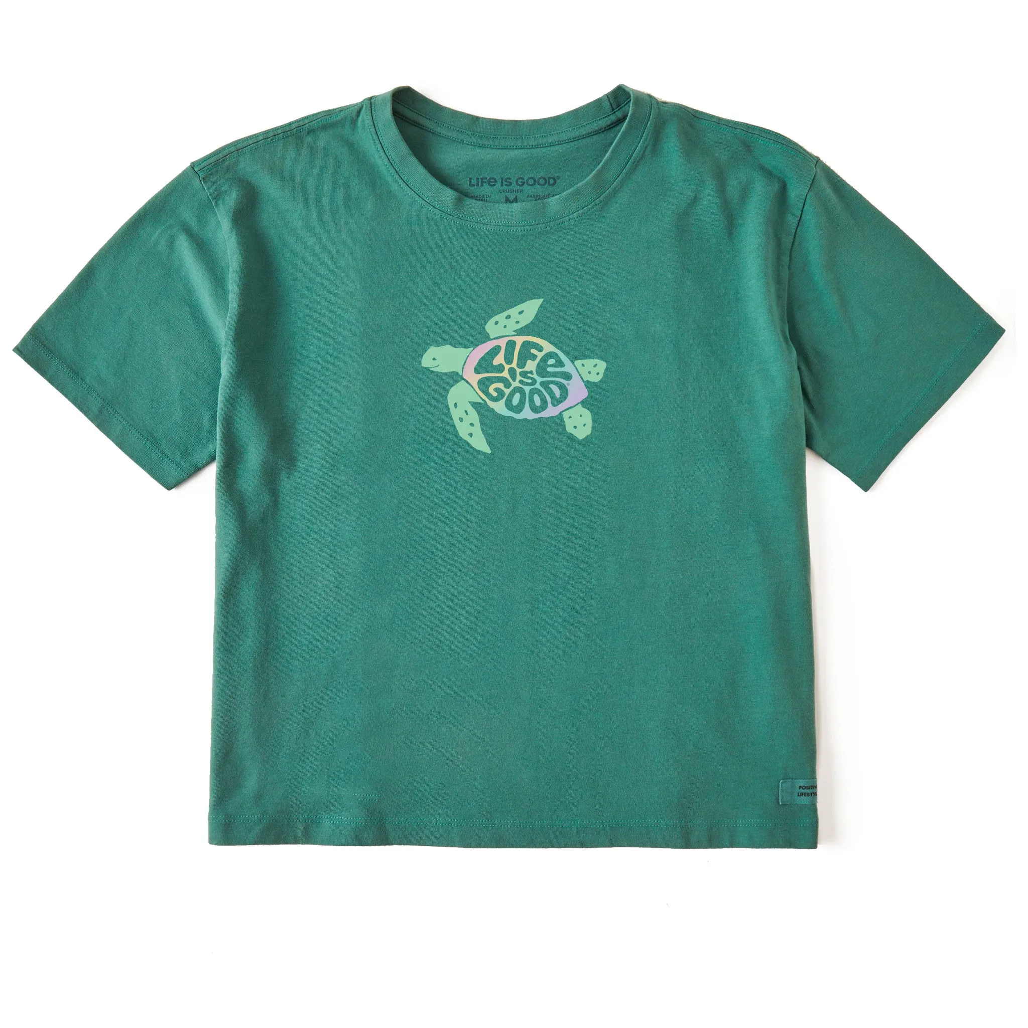 Women's Groovy Turtle Short Sleeve Crusher Boxy Tee Life is Good