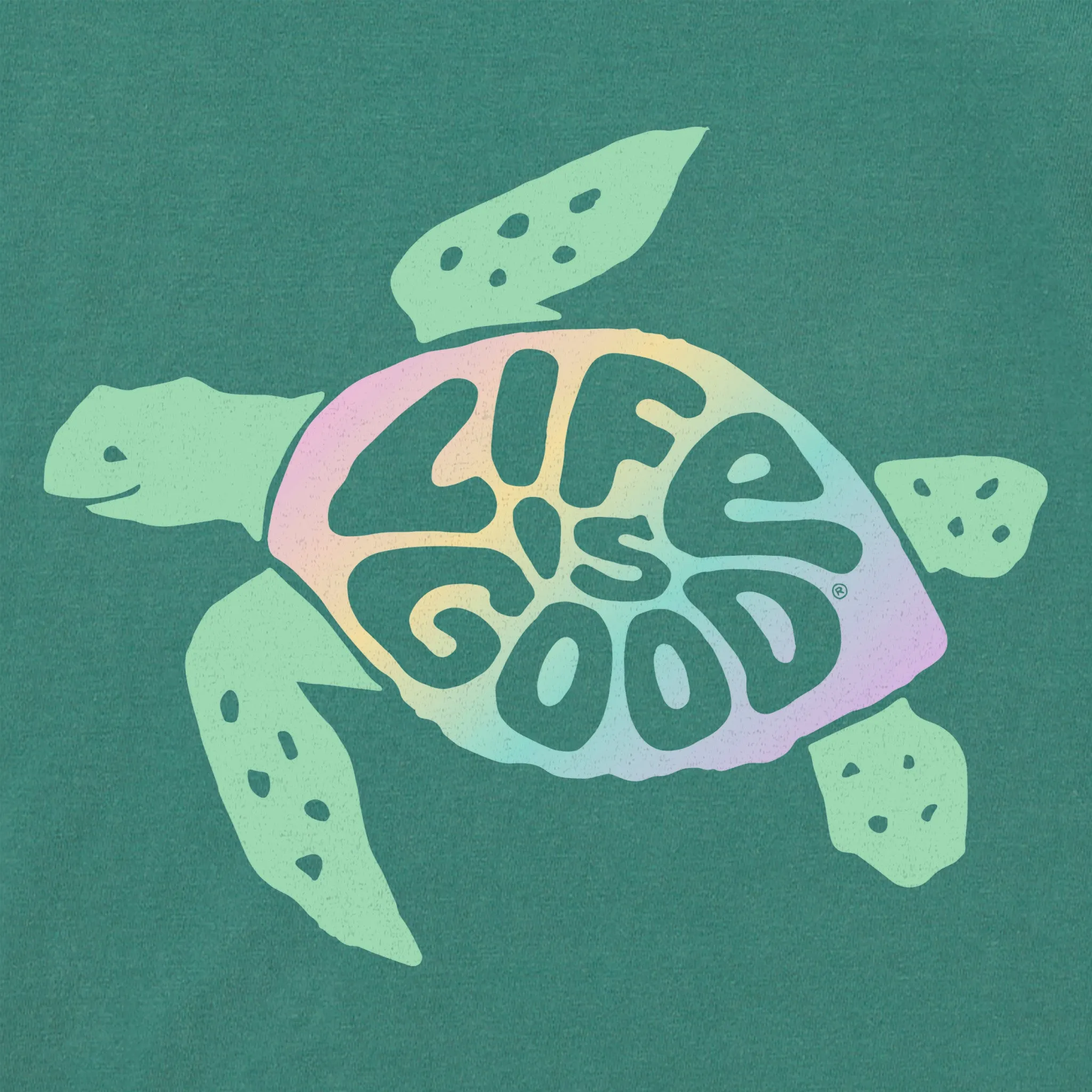 Women's Groovy Turtle Short Sleeve Crusher Boxy Tee Life is Good