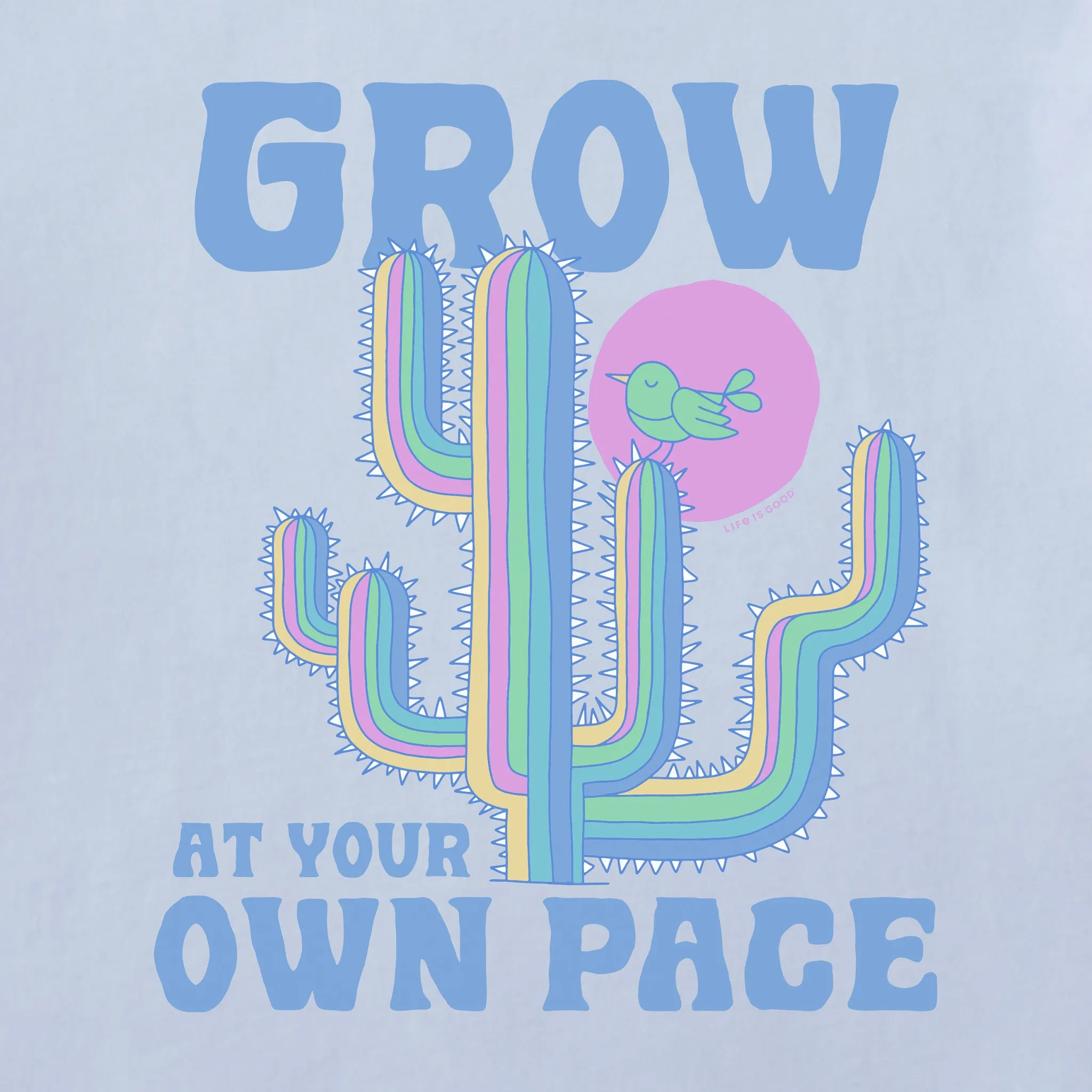 Women's Grow at Your Own Pace Cactus Short Sleeve Crusher Boxy Tee Life is Good