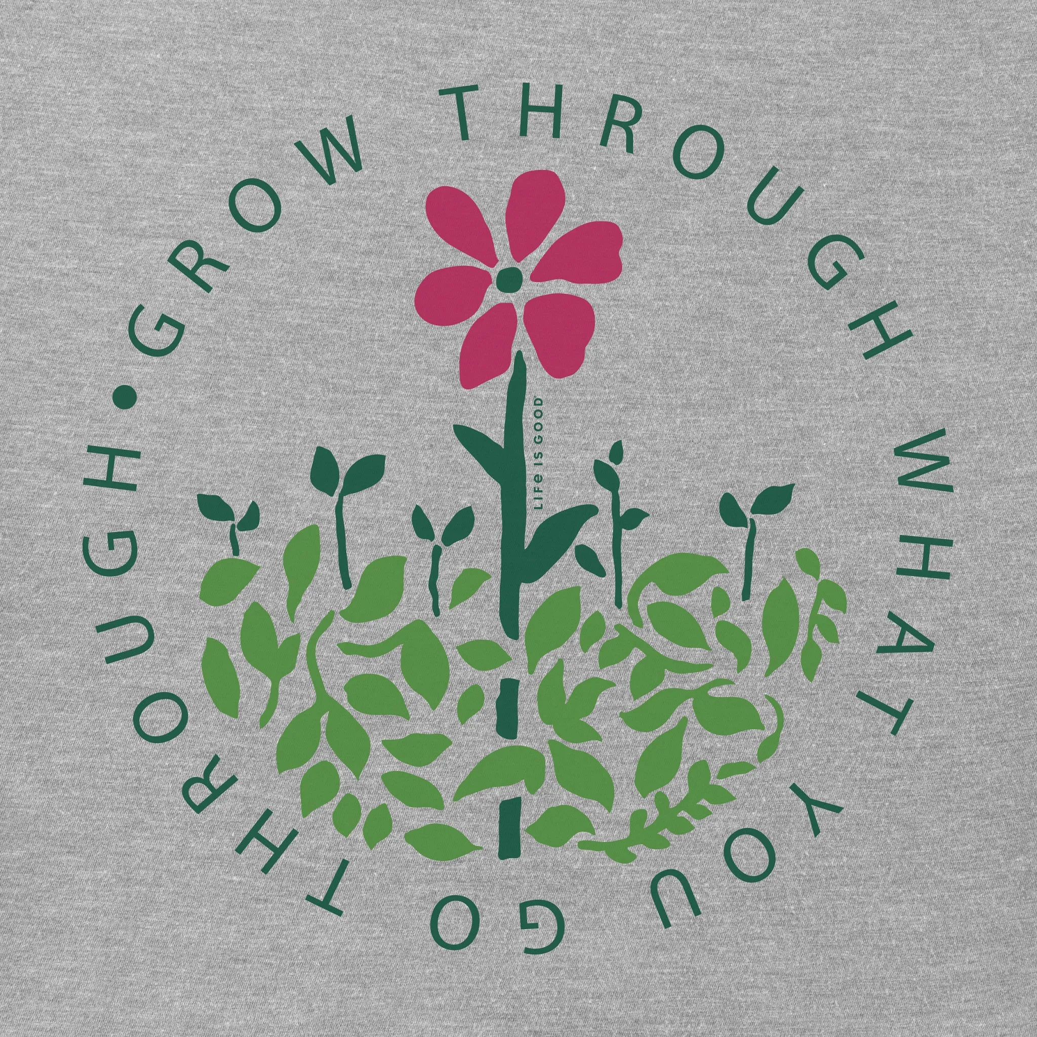 Women's Grow Through What you Go Through Short Sleeve Crusher Vee Life is Good