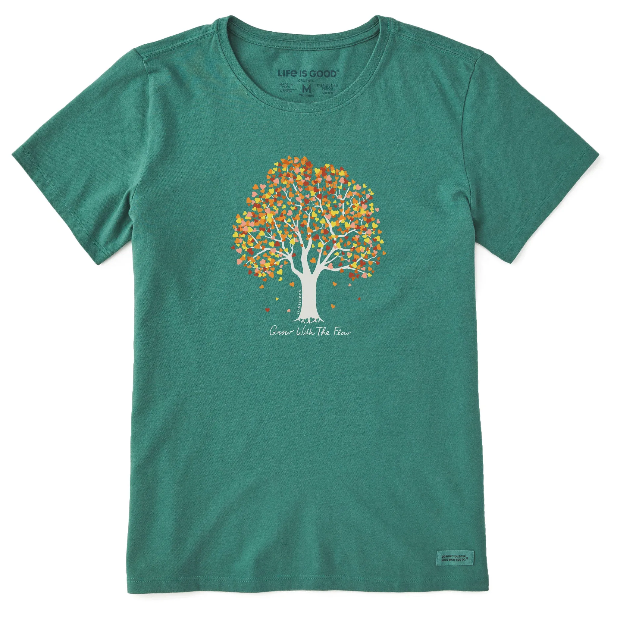 Women's Grow with the Flow Fall Heart Tree Short Sleeve Crusher Tee Life is Good