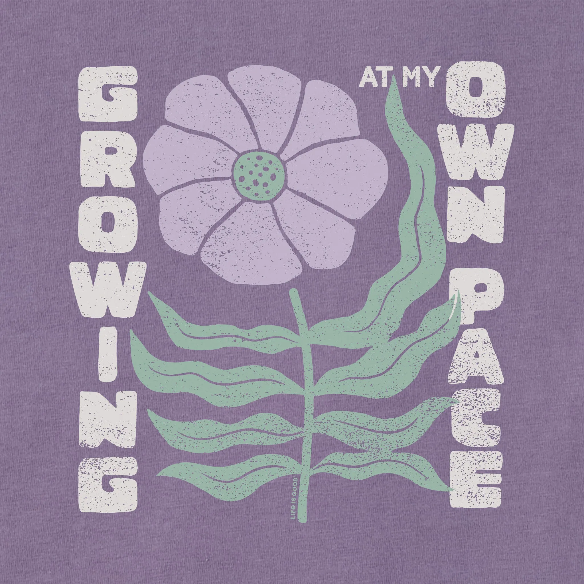 Women's Growing at my Own Pace Crusher Boxy Hoodie Life is Good