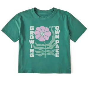 Women's Growing at my Own Pace Short Sleeve Crusher Boxy Tee Life is Good