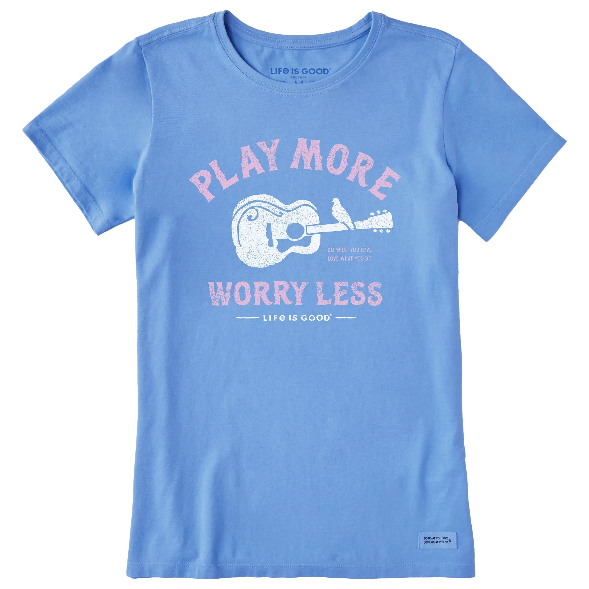 Women's Guitar Play More Short Sleeve Tee Life is Good