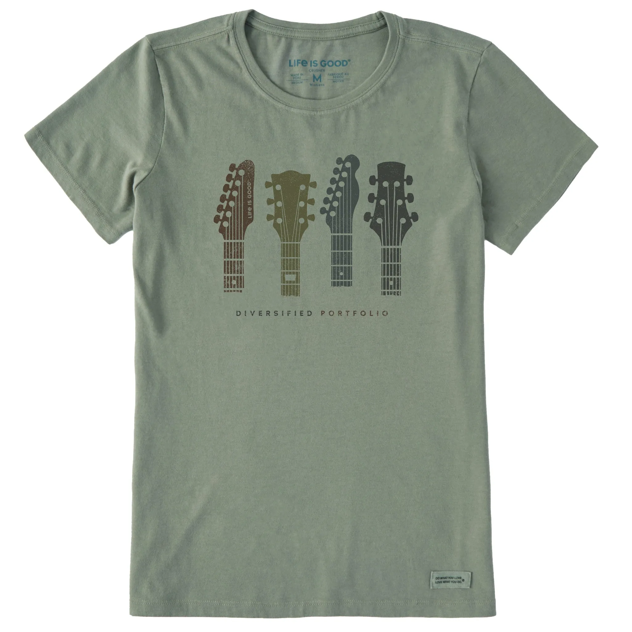 Women's Guitars Div Portfolio Short Sleeve Crusher Tee Life is Good