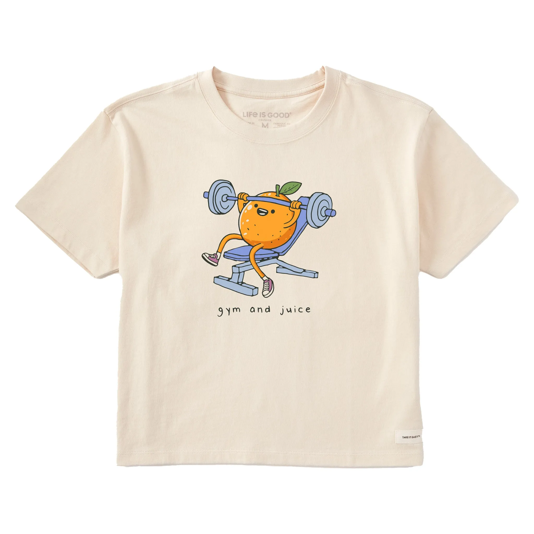 Women's Gym & Juice Short Sleeve Crusher Boxy Tee Life is Good