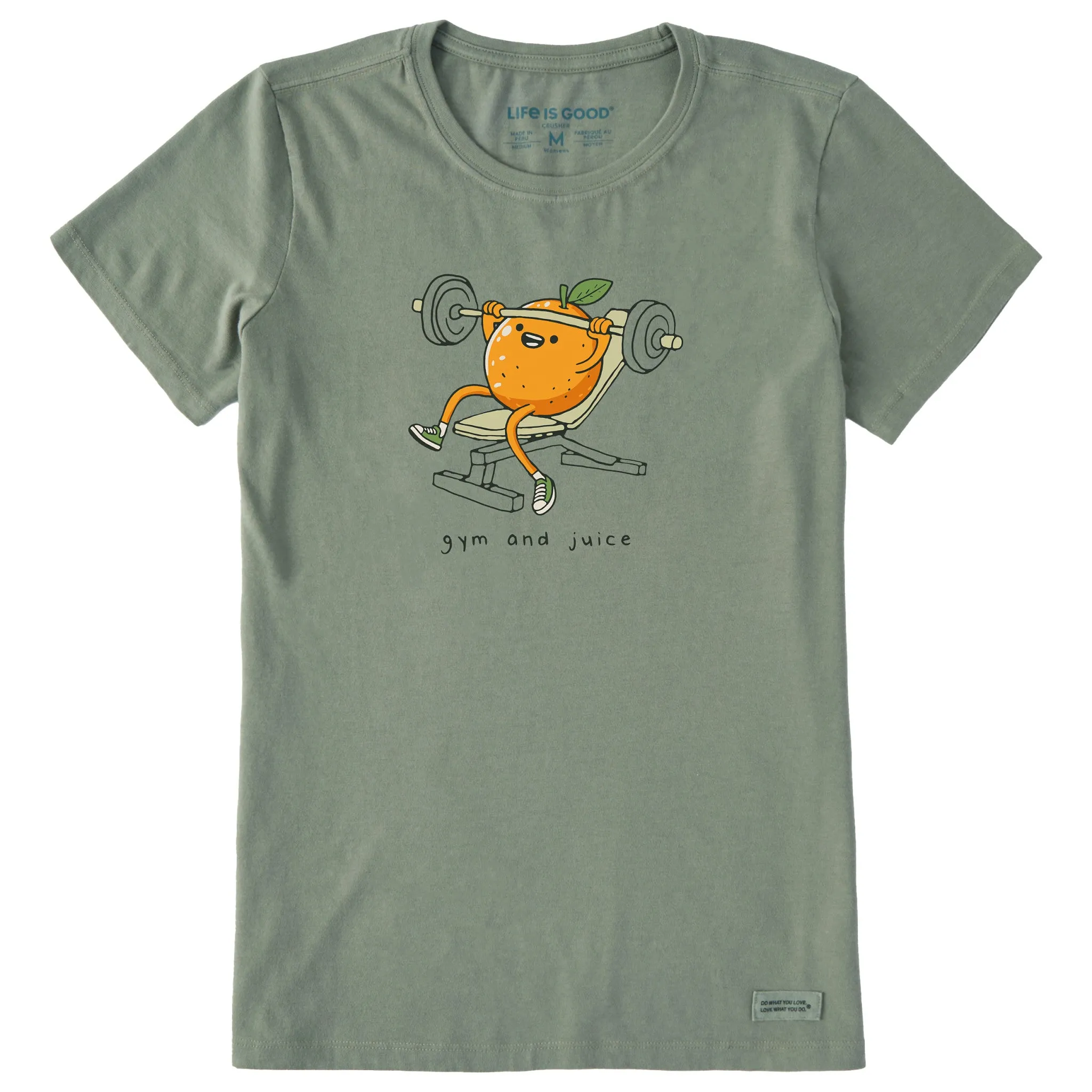 Women's Gym & Juice Short Sleeve Crusher Tee Life is Good