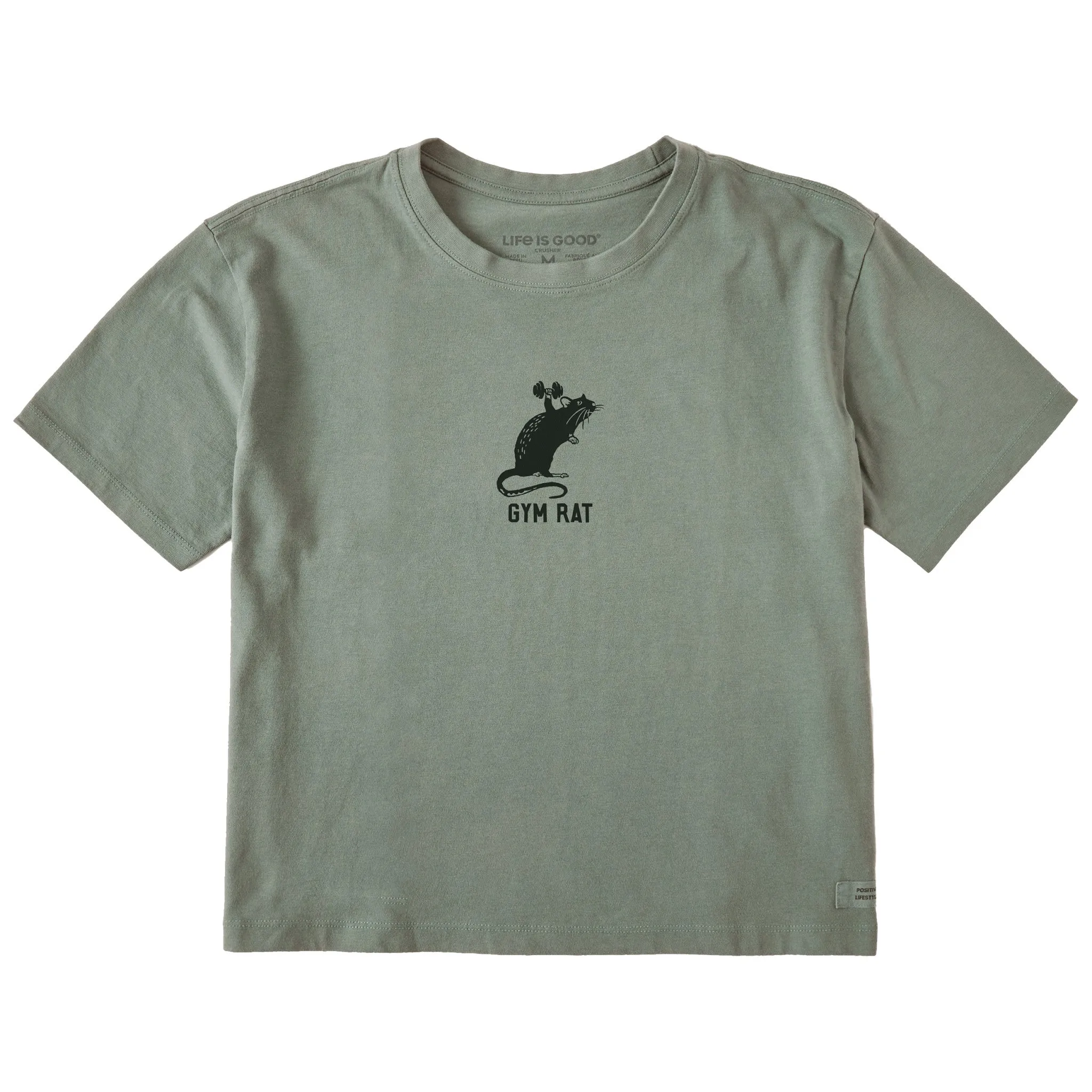 Women's Gym Rat Short Sleeve Crusher Boxy Tee Life is Good