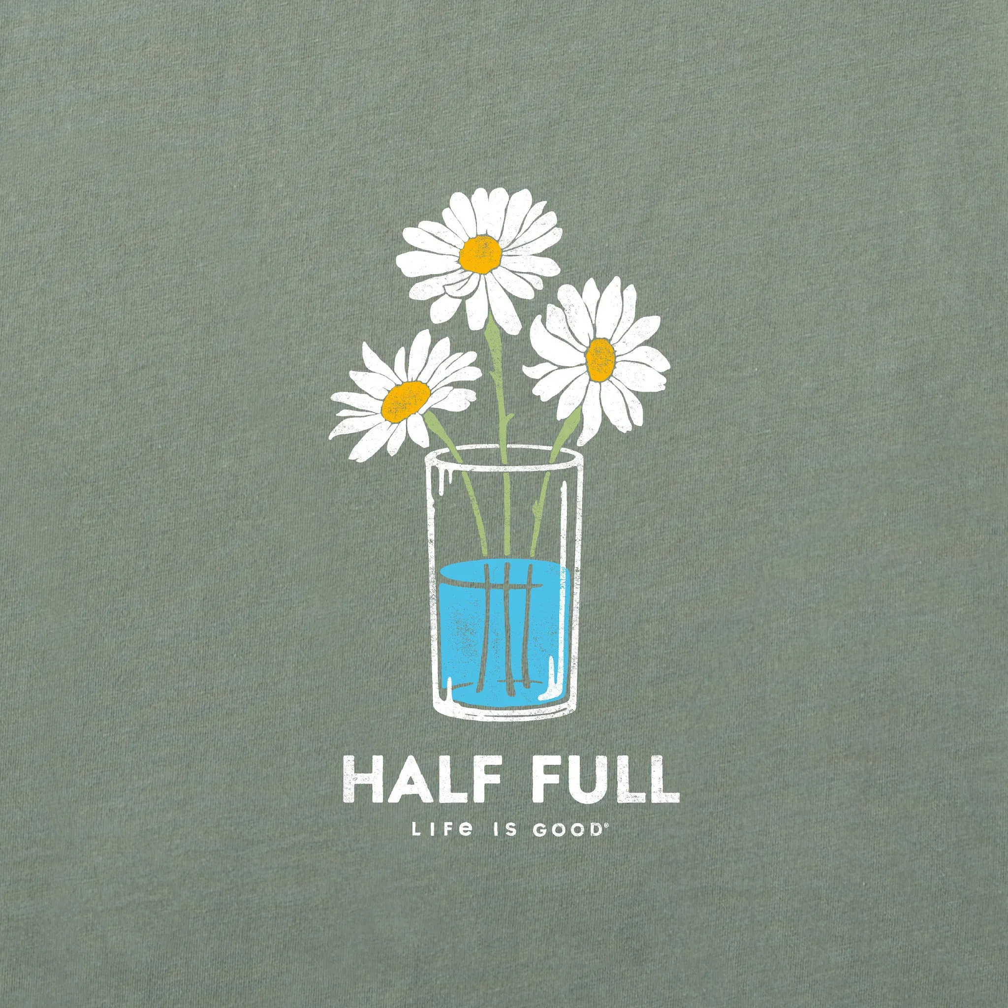 Women's Half Full Daisy Trio Short Sleeve Crusher Tee Life is Good