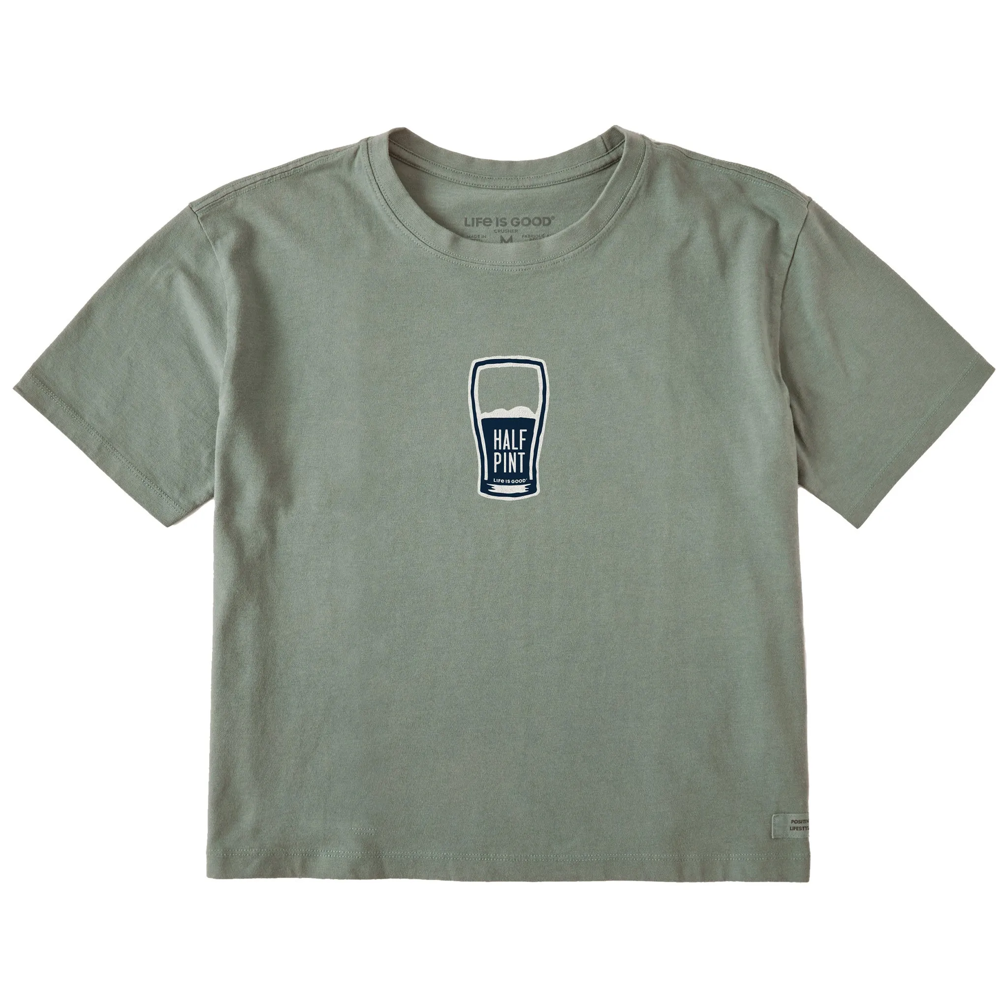 Women's Half Pint Short Sleeve Crusher Boxy Tee Life is Good