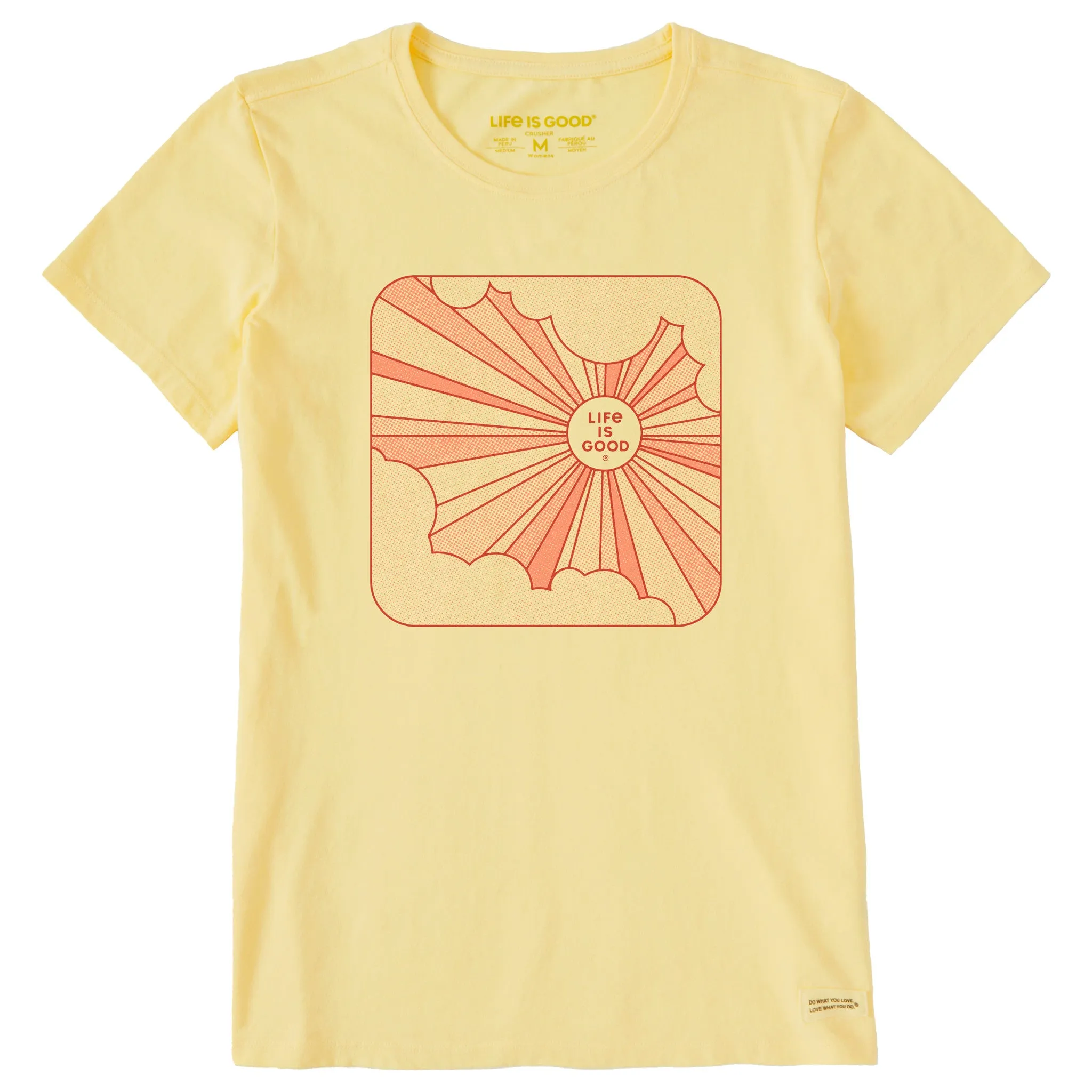 Women's Halftone Sunburst Short Sleeve Crusher Tee Life is Good