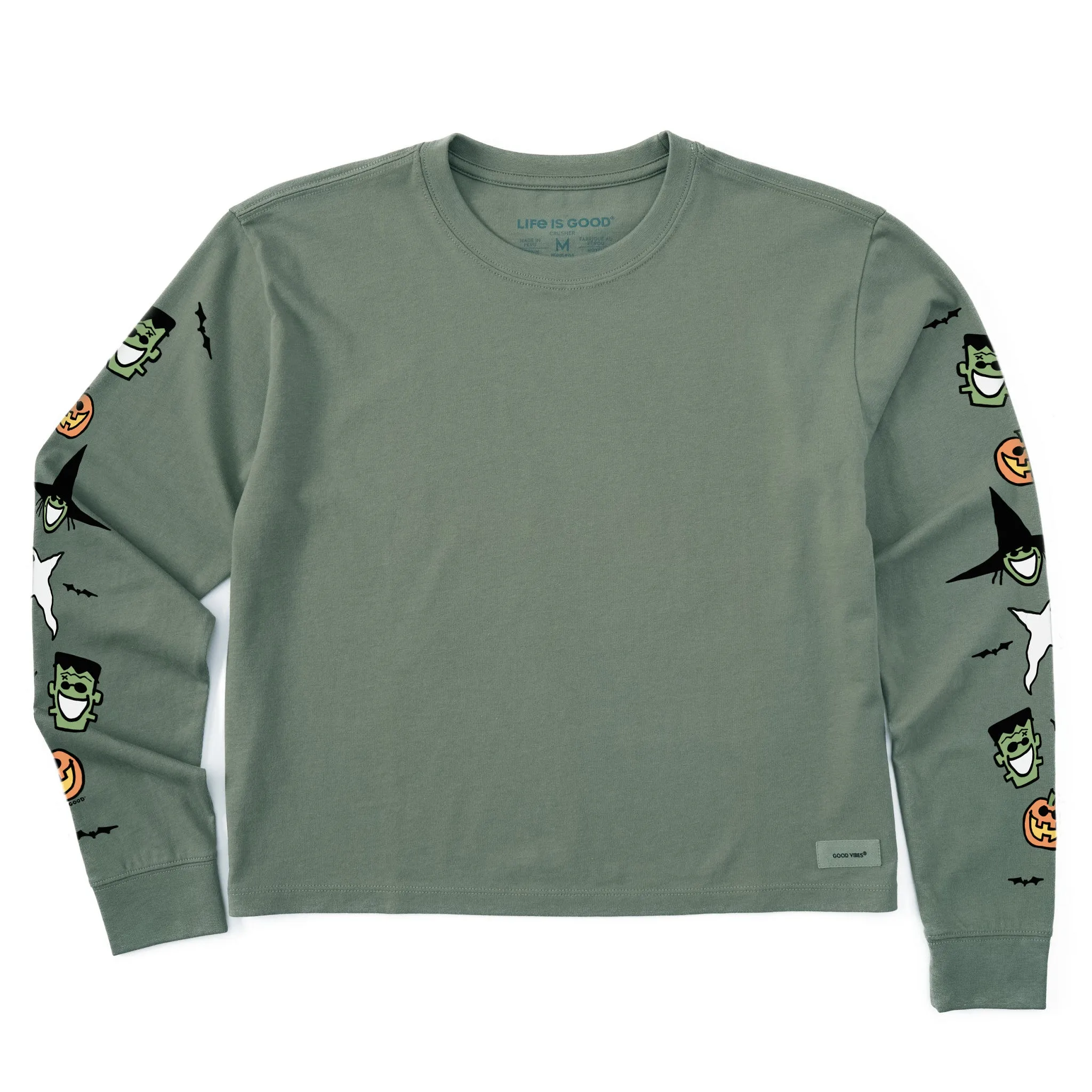 Women's Halloween Long Sleeve Crusher Boxy Tee Life is Good