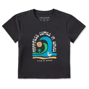 Women's Happiness Comes in Waves Crusher-LITE Shrunken Tee Life is Good