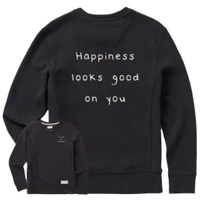 Women's Happiness Looks Good on You Simply True Crew Life is Good