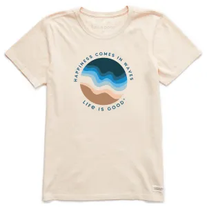 Women's Happiness Sandwaver Short Sleeve Crusher Tee Life is Good
