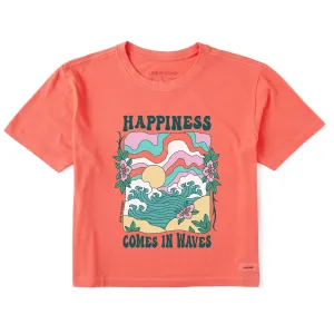 Women's Happiness Wave Short Sleeve Crusher Boxy Tee Life is Good