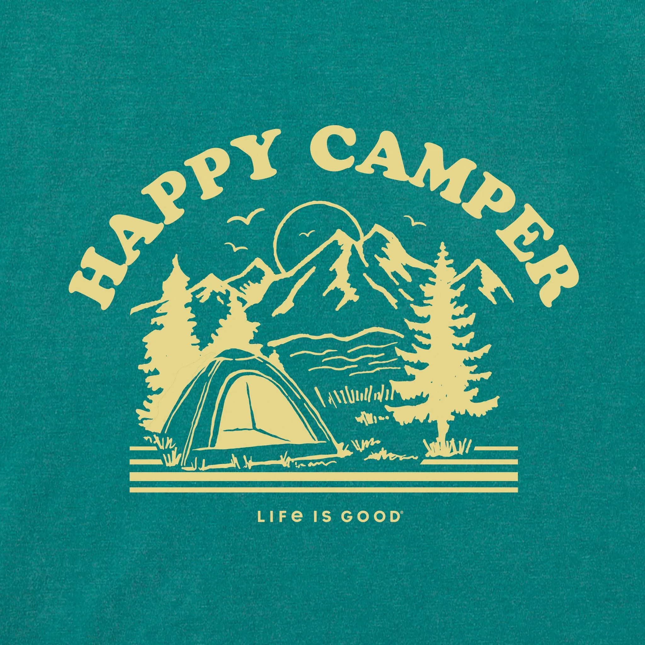 Women's Happy Camper Short Sleeve Crusher Boxy Tee Life is Good