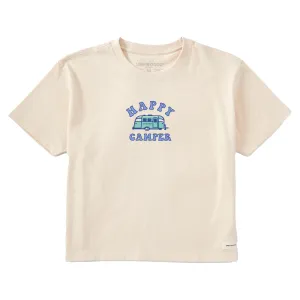 Women's Happy Camper Short Sleeve Crusher Boxy Tee Life is Good