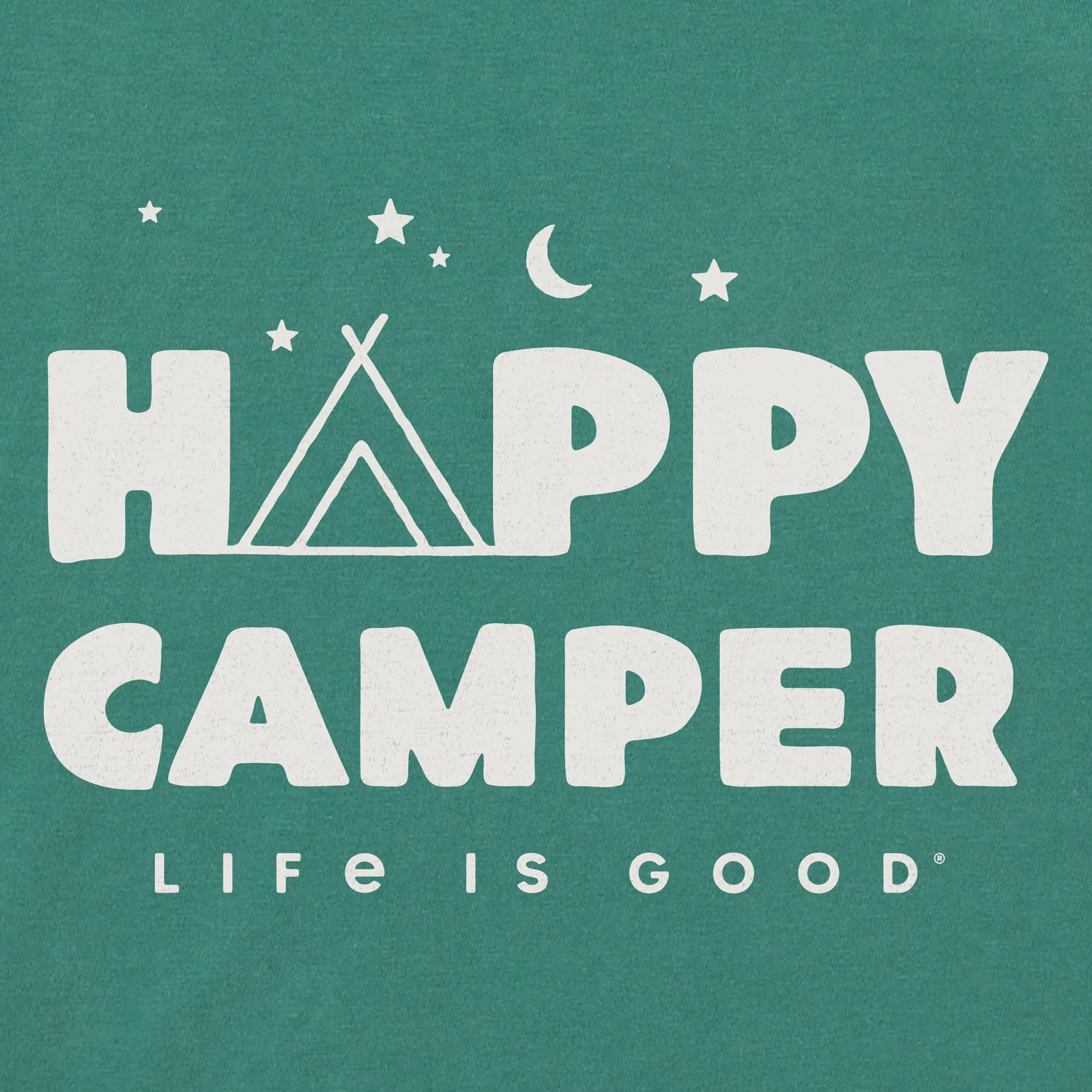 Women's Happy Camper Tent Night Short Sleeve Crusher Boxy Tee Life is Good