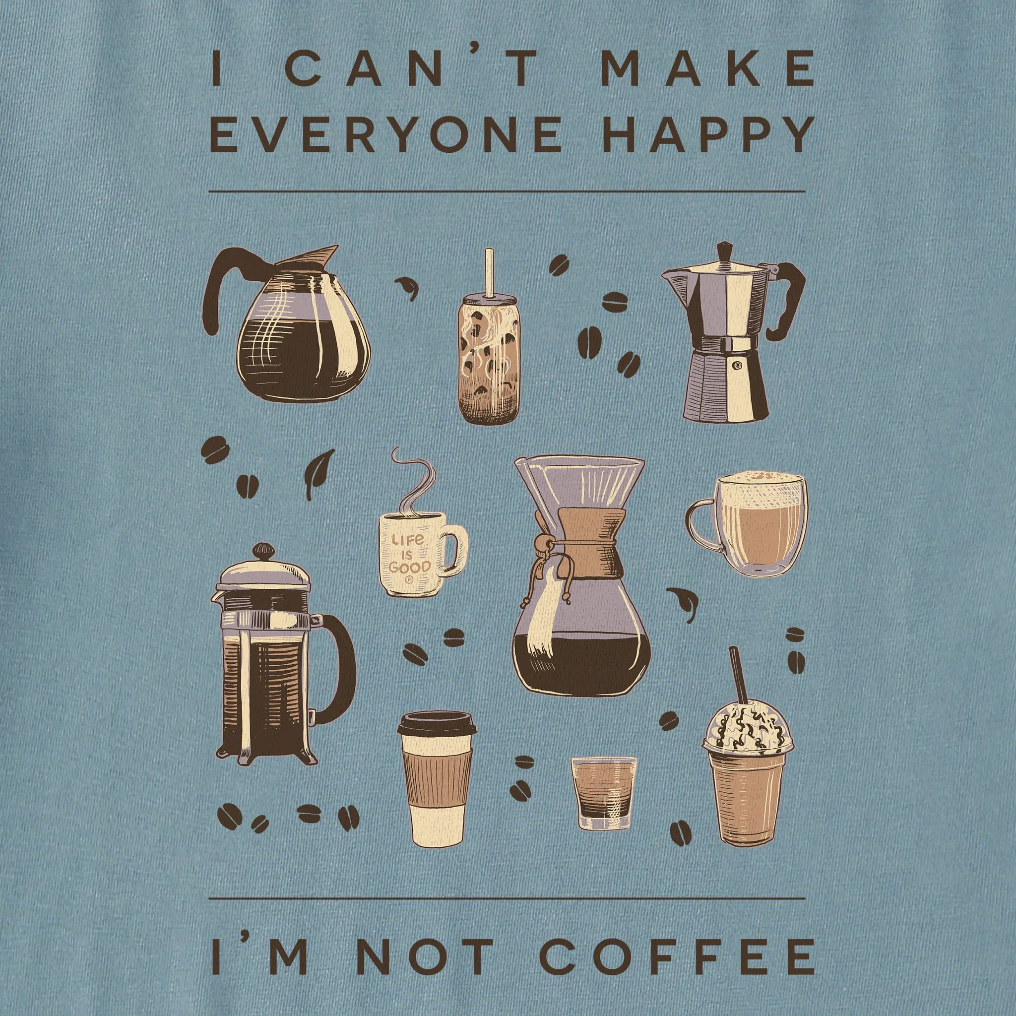 Women's Happy Coffee Short Sleeve Crusher-LITE Tee Life is Good