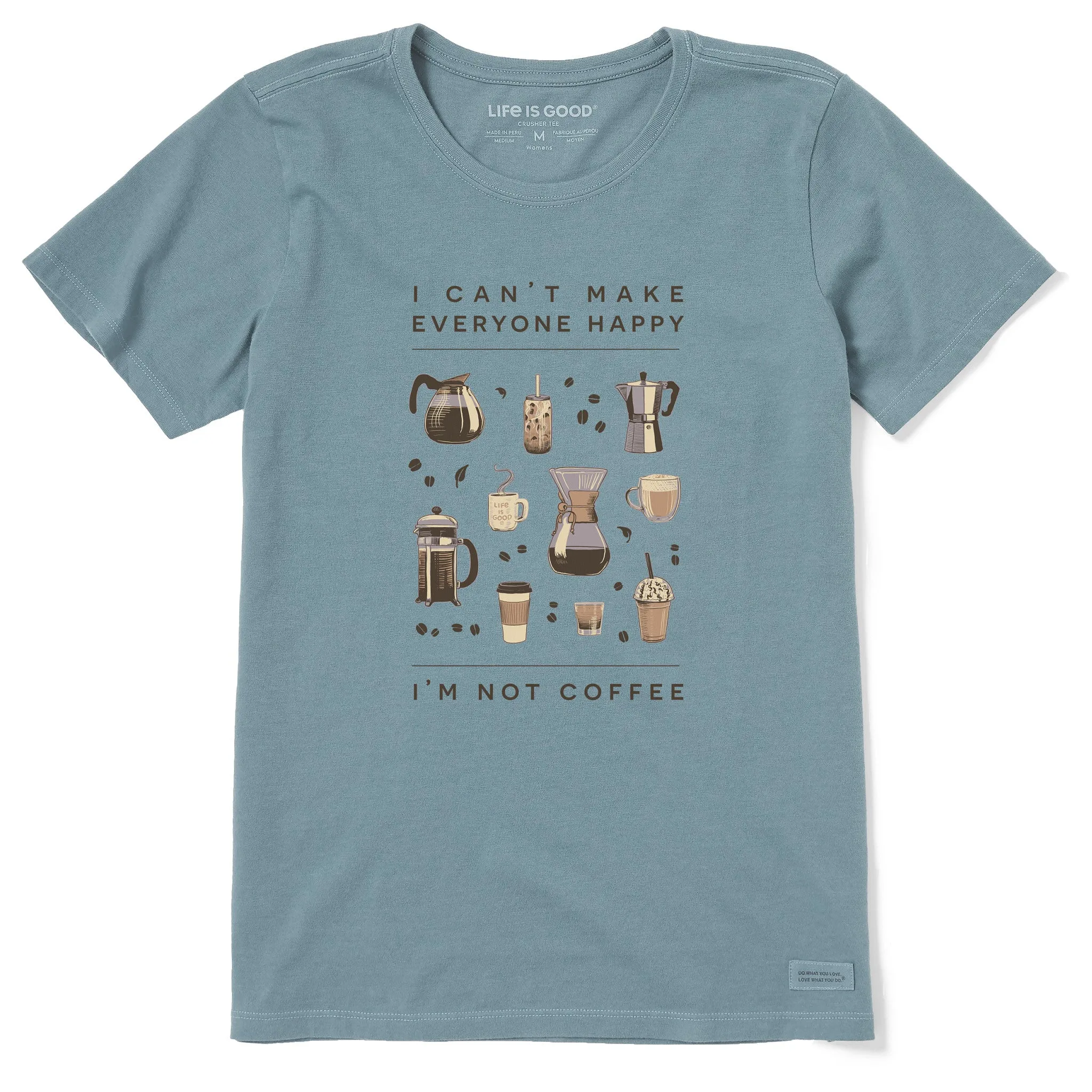 Women's Happy Coffee Short Sleeve Crusher-LITE Tee Life is Good