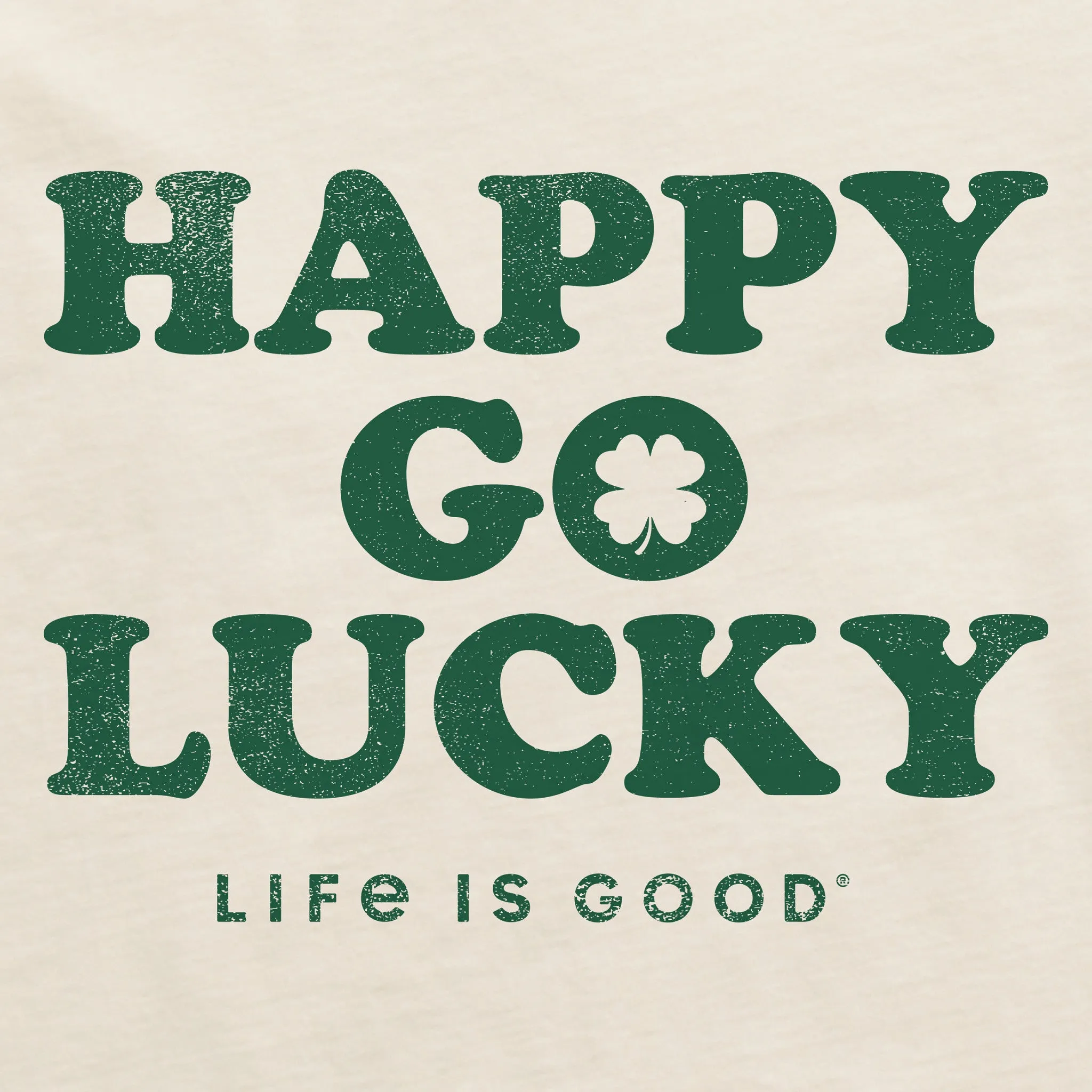 Women's Happy Go Lucky Irish Short Sleeve Crusher Boxy Tee Life is Good
