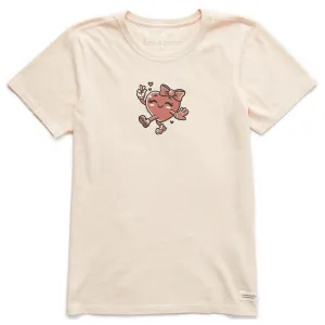 Women's Happy Heart Short Sleeve Crusher Tee Life is Good