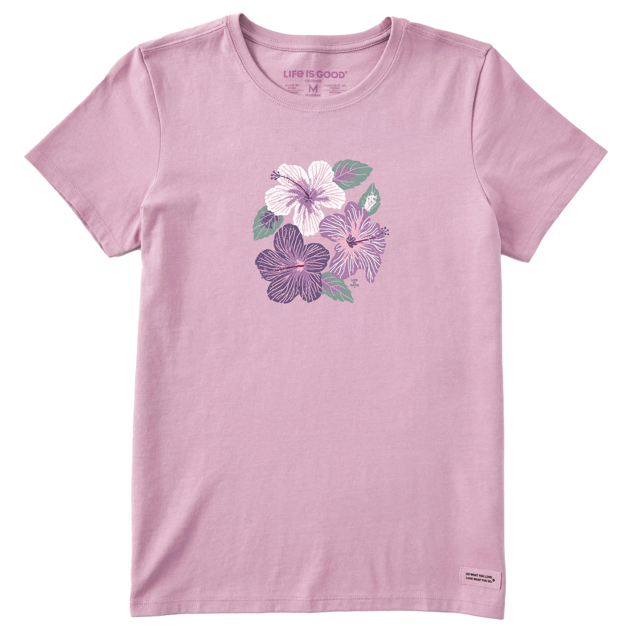 Women's Happy Hibiscus Short Sleeve Tee Life is Good