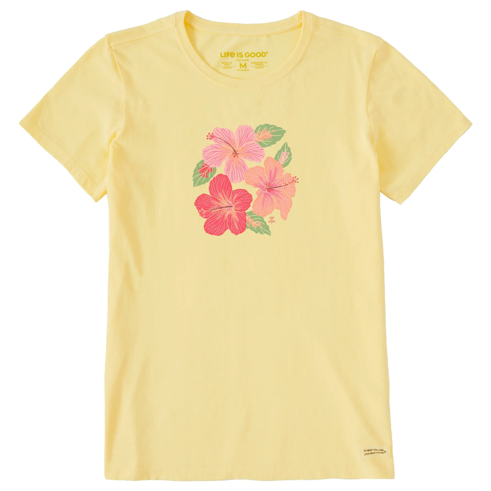 Women's Happy Hibiscus Short Sleeve Tee Life is Good