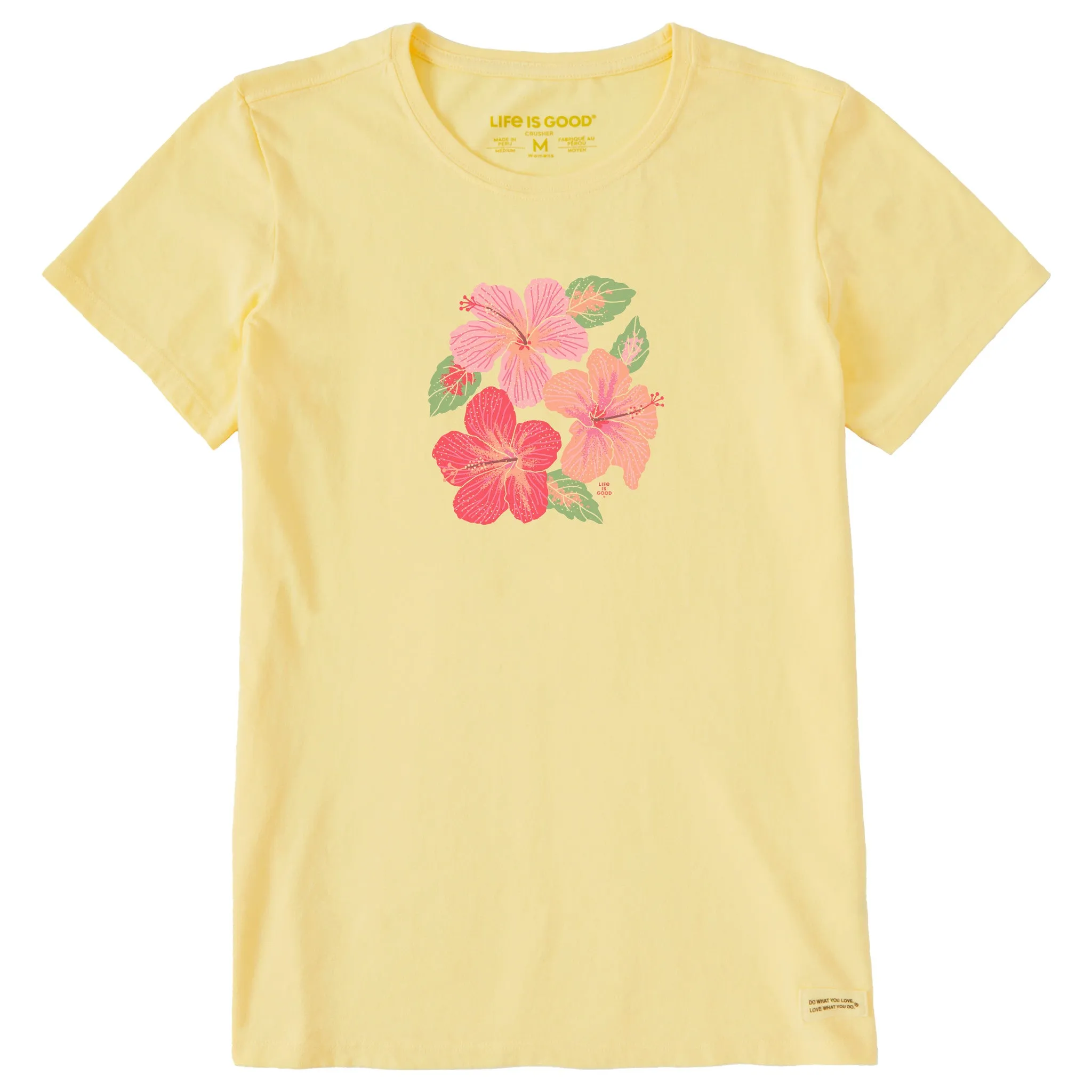 Women's Happy Hibiscus Short Sleeve Tee Life is Good