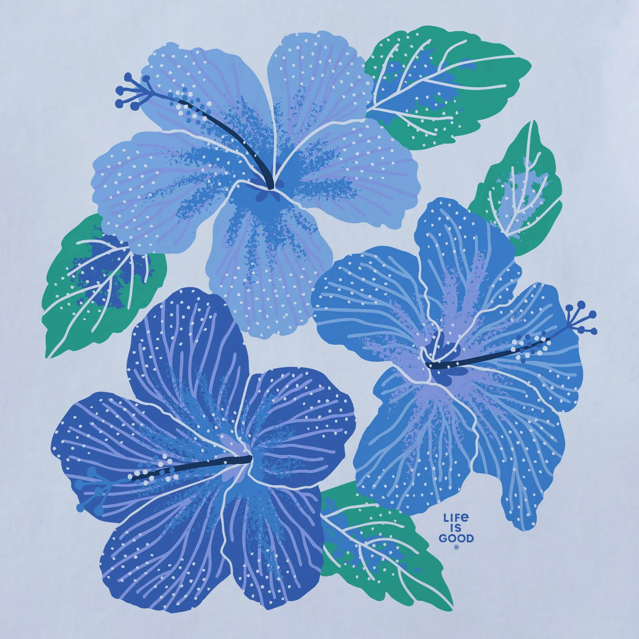 Women's Happy Hibiscus Short Sleeve Tee Life is Good