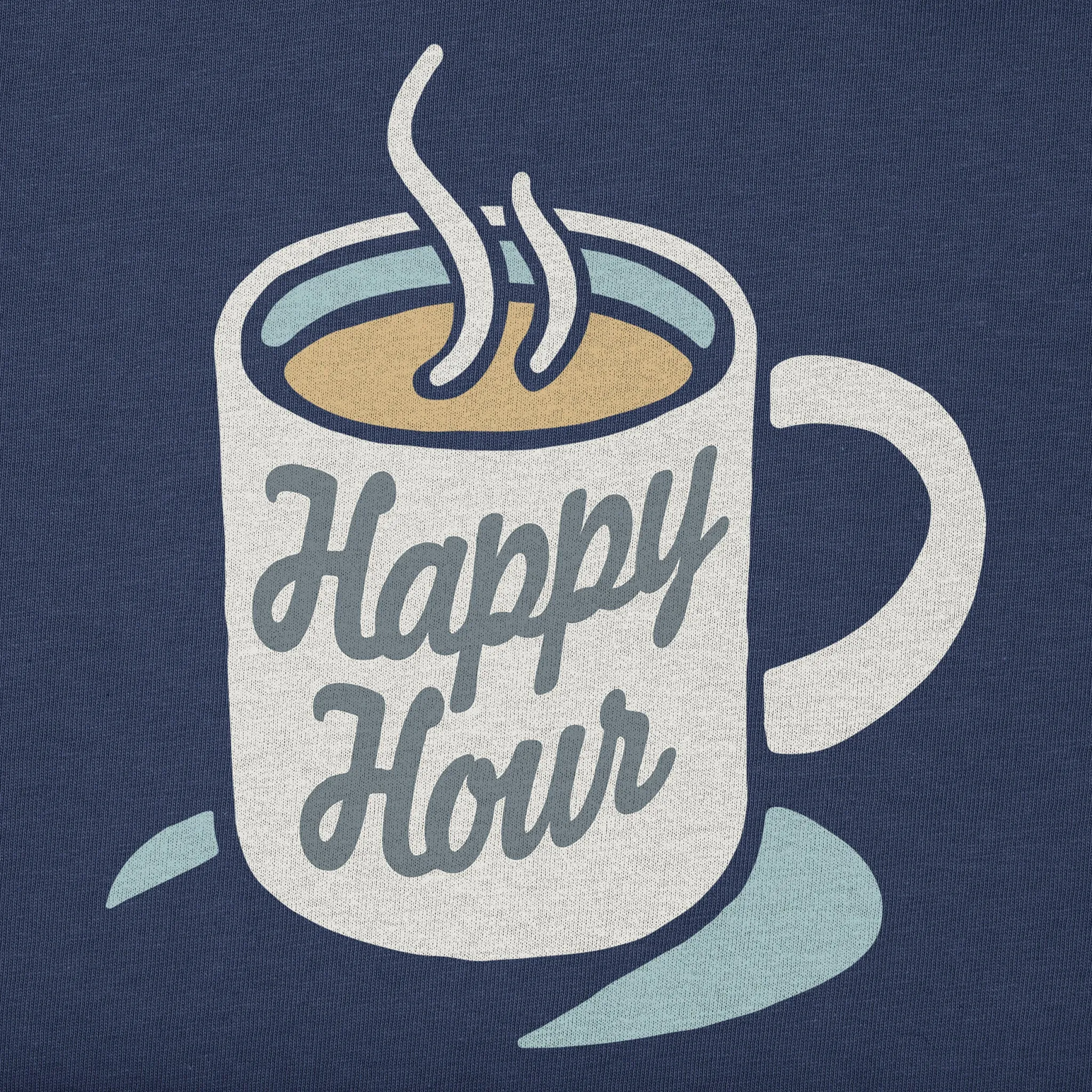 Women's Happy Hour Mug Short Sleeve Crusher Tee Life is Good