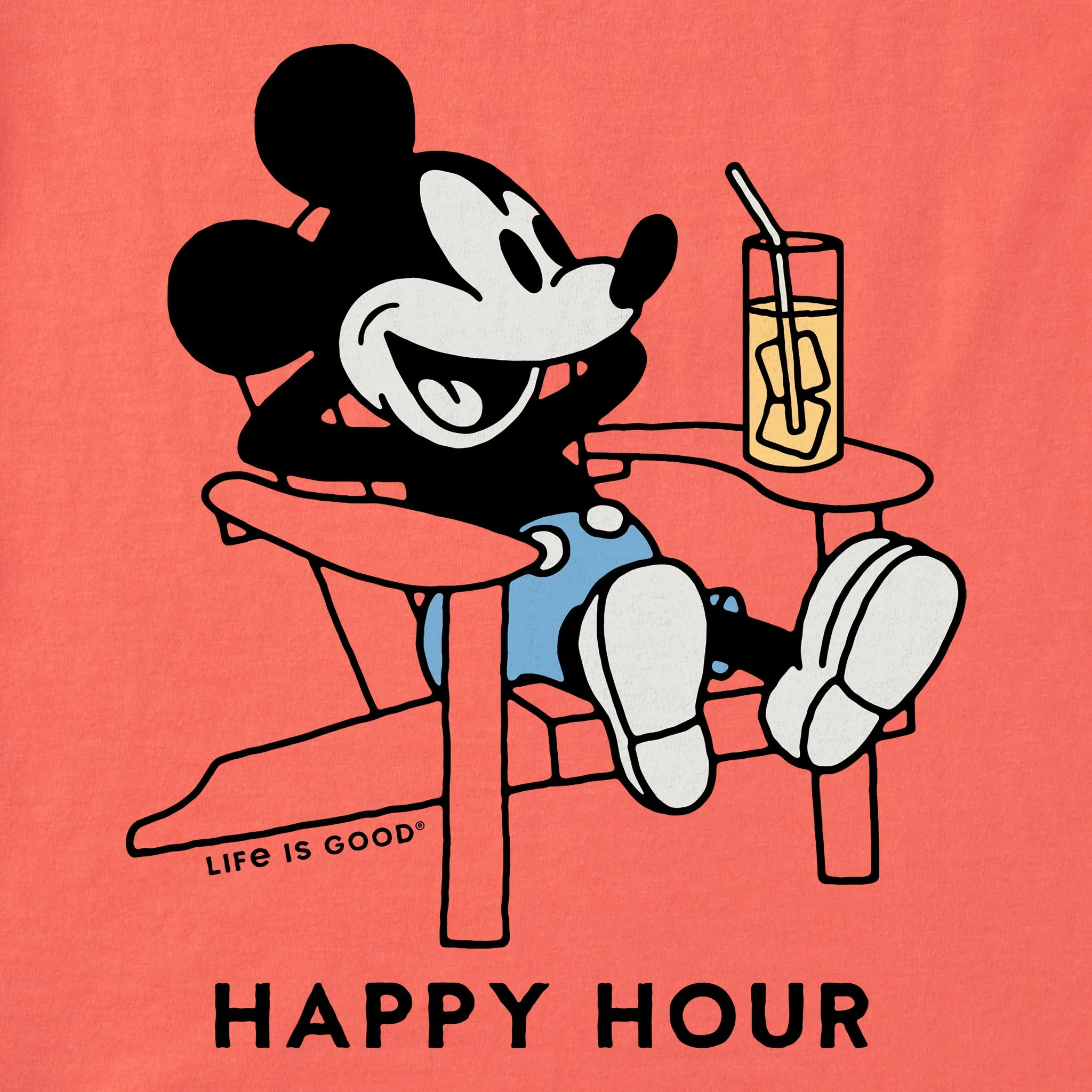 Women's Happy Hour Willie Adirondack Short Sleeve Crusher Tee Life is Good