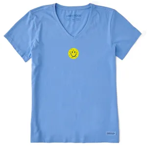 Women's Happy Pickleball Short Sleeve Vee Life is Good