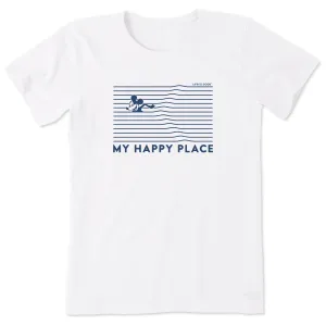 Women's Happy Place Willie Swimming Short Sleeve Tee Life is Good