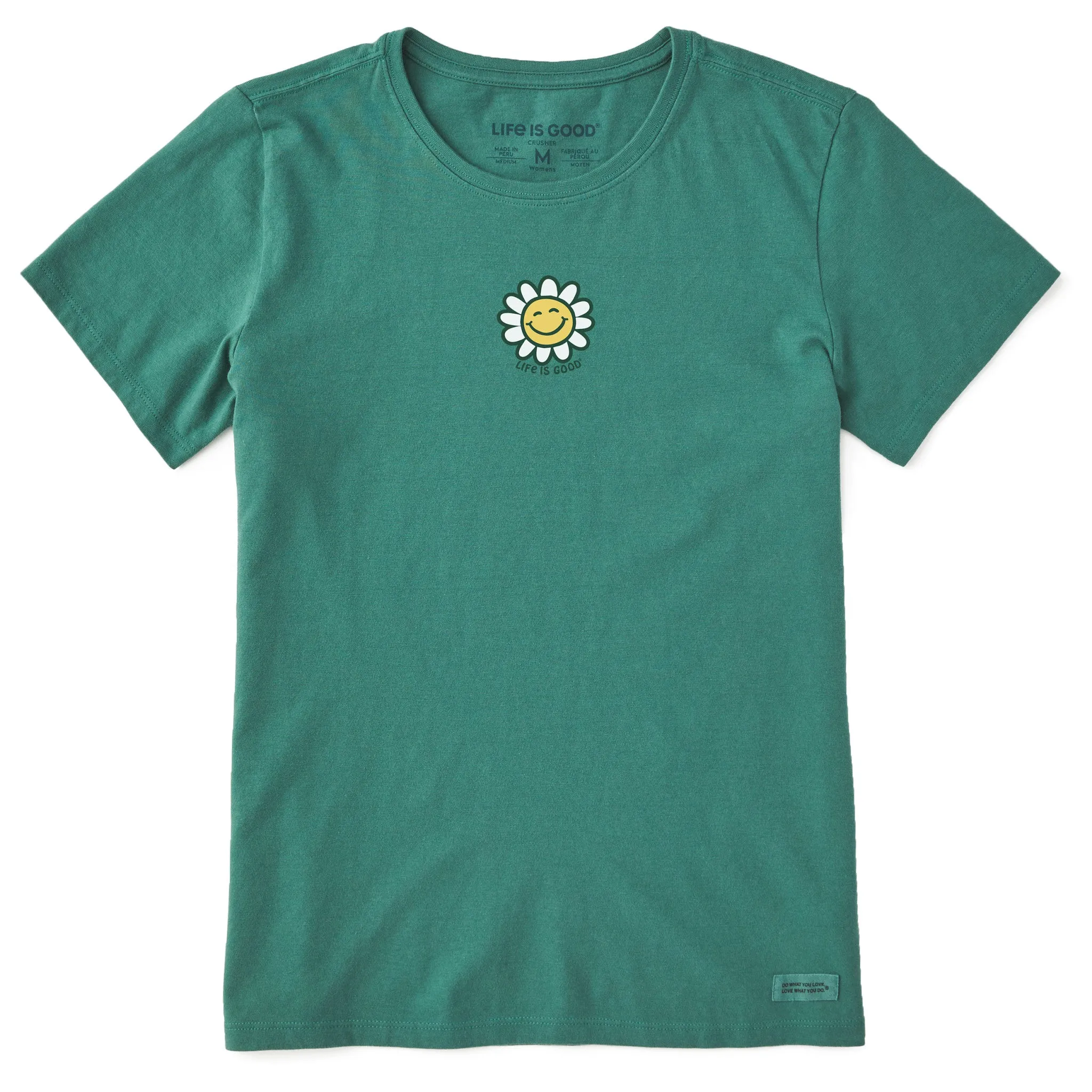 Women's Happy Smile Daisy Short Sleeve Crusher Tee Life is Good