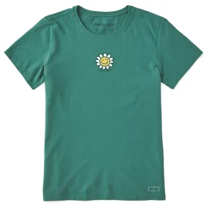 Women's Happy Smile Daisy Short Sleeve Crusher Tee Life is Good