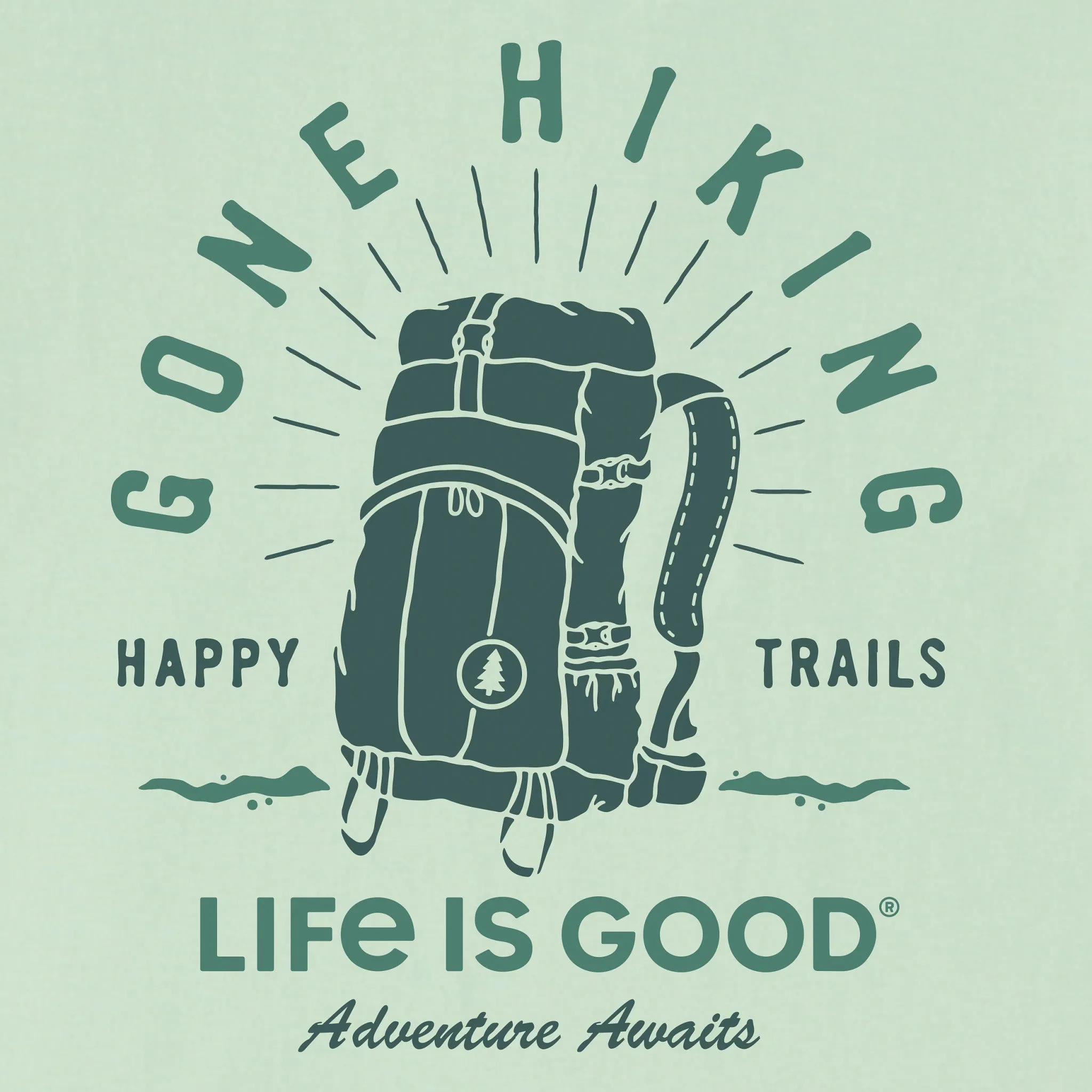 Women's Happy Trails Hiking Pack Short Sleeve Crusher Tee Life is Good