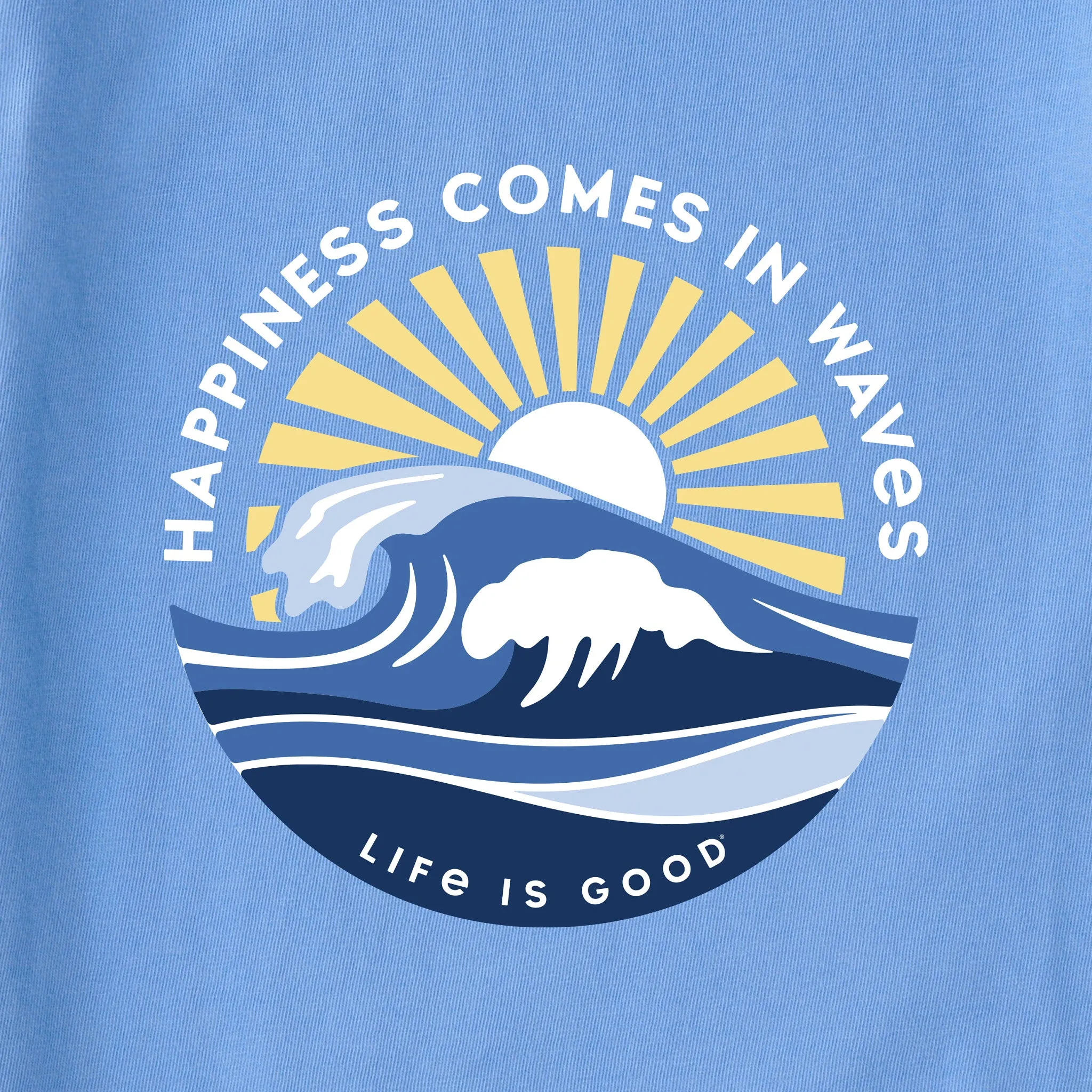 Women's Happy Waves Long Sleeve Crusher Tee Life is Good