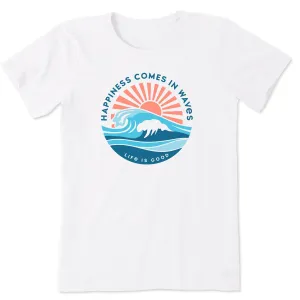 Women's Happy Waves Short Sleeve Crusher Tee Life is Good