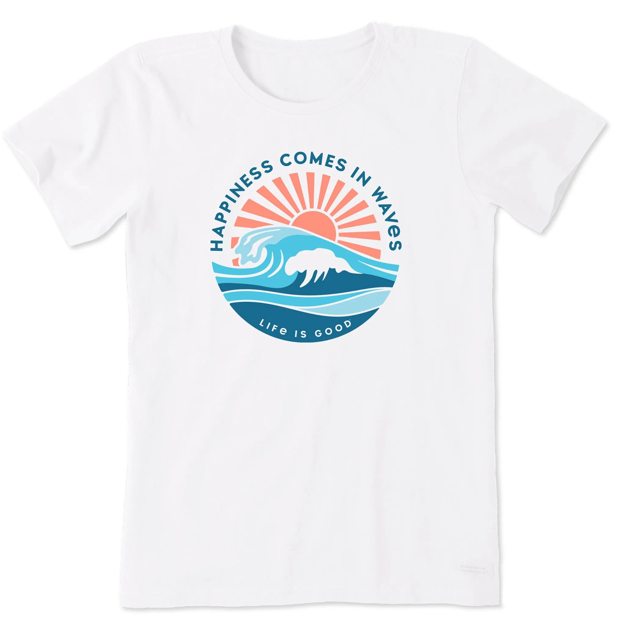 Women's Happy Waves Short Sleeve Crusher Tee Life is Good