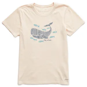 Women's Happy Whale Short Sleeve Crusher Tee Life is Good