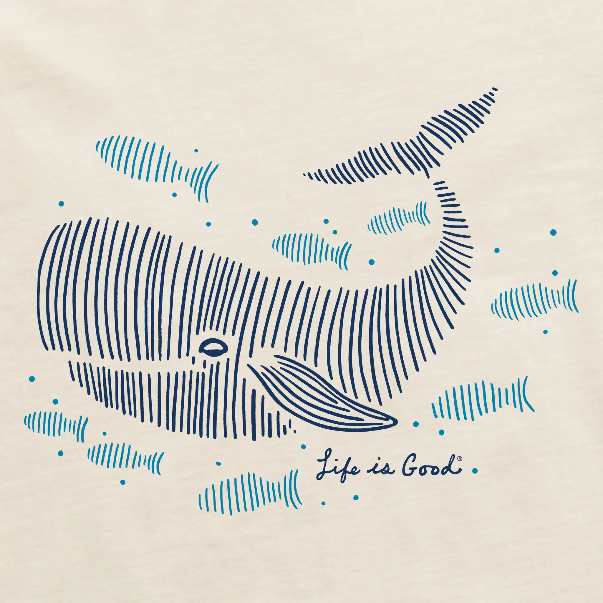 Women's Happy Whale Short Sleeve Crusher Tee Life is Good